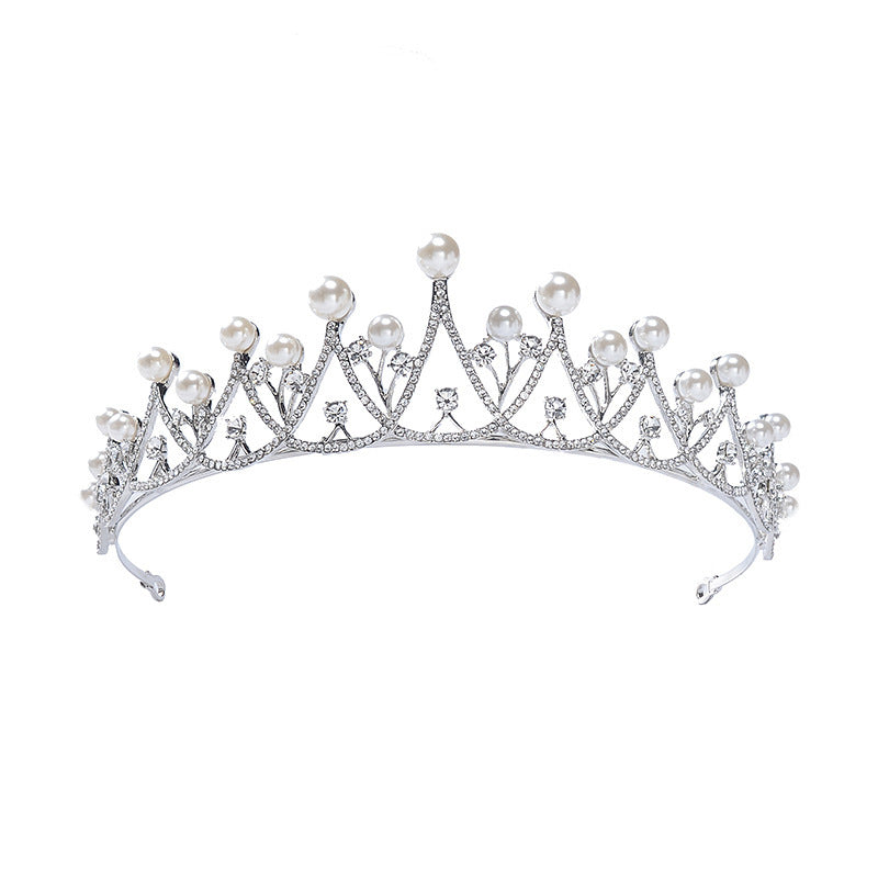 Simple Rhinestone Silver Headband Crown - 𝓢𝓱𝓸𝓹𝓵𝓮𝓬𝔂