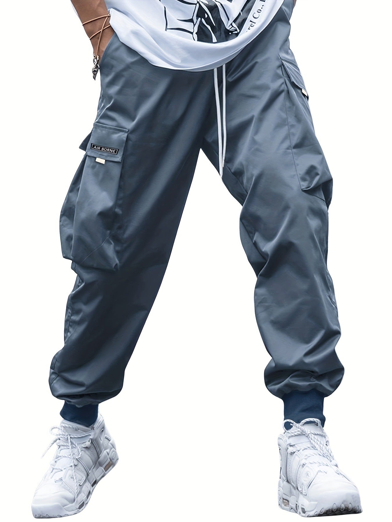 Multi-pocket Cargo Pants Men's Casual Hip-Hop Drawstring Trousers Outdoor Streetwear Sports Pant - 𝓢𝓱𝓸𝓹𝓵𝓮𝓬𝔂