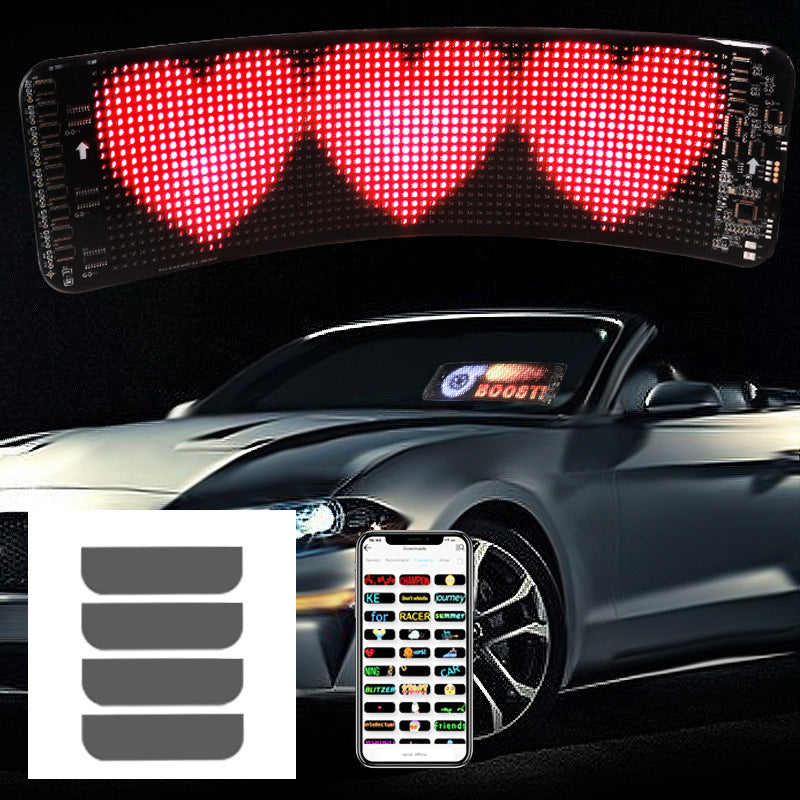 Programmable Car LED Sign LED Full-color Advertising Screen Ultra-thin Display Screen Custom Text Pattern Animation Display Car - 𝓢𝓱𝓸𝓹𝓵𝓮𝓬𝔂