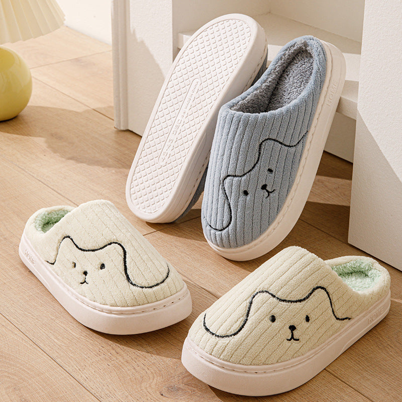 Striped Cat Slippers Indoor Couple Non-slip Floor Bedroom Slipper Winter Warm Plush House Shoes Women Men - 𝓢𝓱𝓸𝓹𝓵𝓮𝓬𝔂