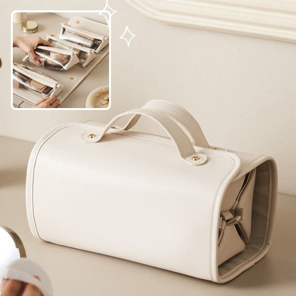 New Folding Cosmetic Bag Large Capacity Portable Handbag Waterproof Travel Storage Washing Bag For Women - 𝓢𝓱𝓸𝓹𝓵𝓮𝓬𝔂