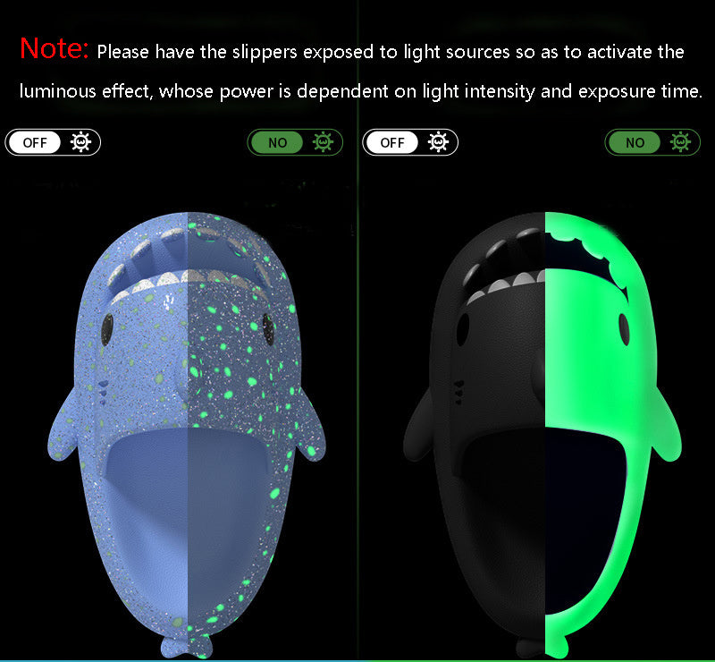 Shark Slippers With Starry Night Light Design Bathroom Slippers Couple House Shoes For Women - 𝓢𝓱𝓸𝓹𝓵𝓮𝓬𝔂