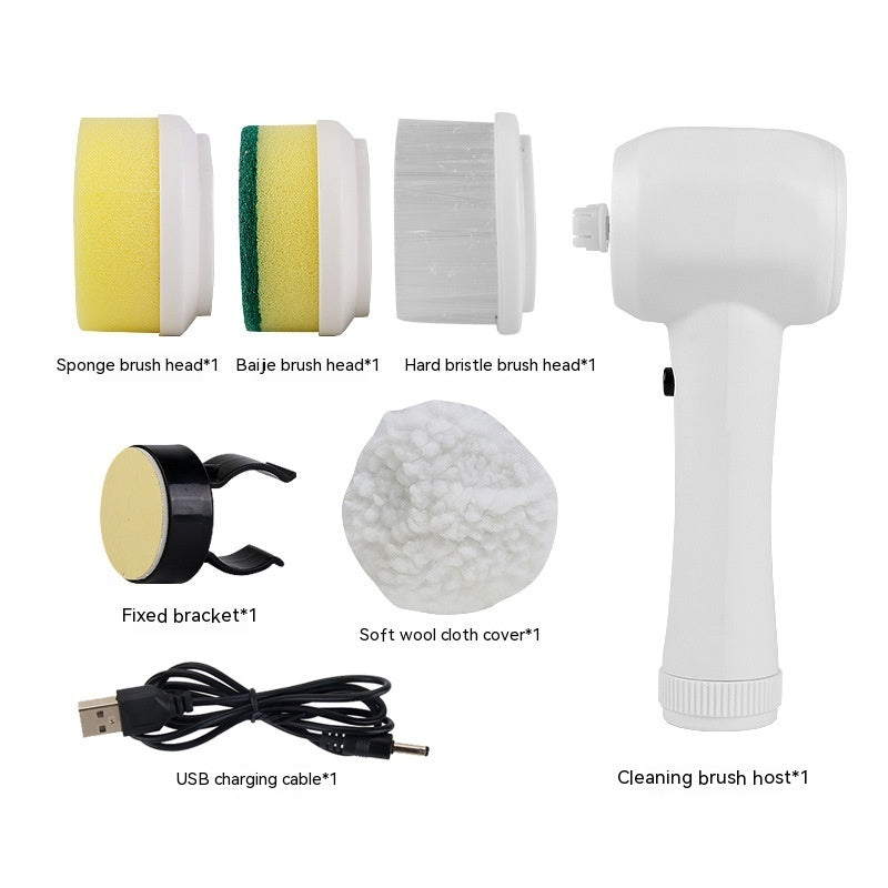 Electric Cleaning Brush 4 In 1 Spinning Scrubber Handheld Electric Cordless Cleaning Brush Portable - 𝓢𝓱𝓸𝓹𝓵𝓮𝓬𝔂
