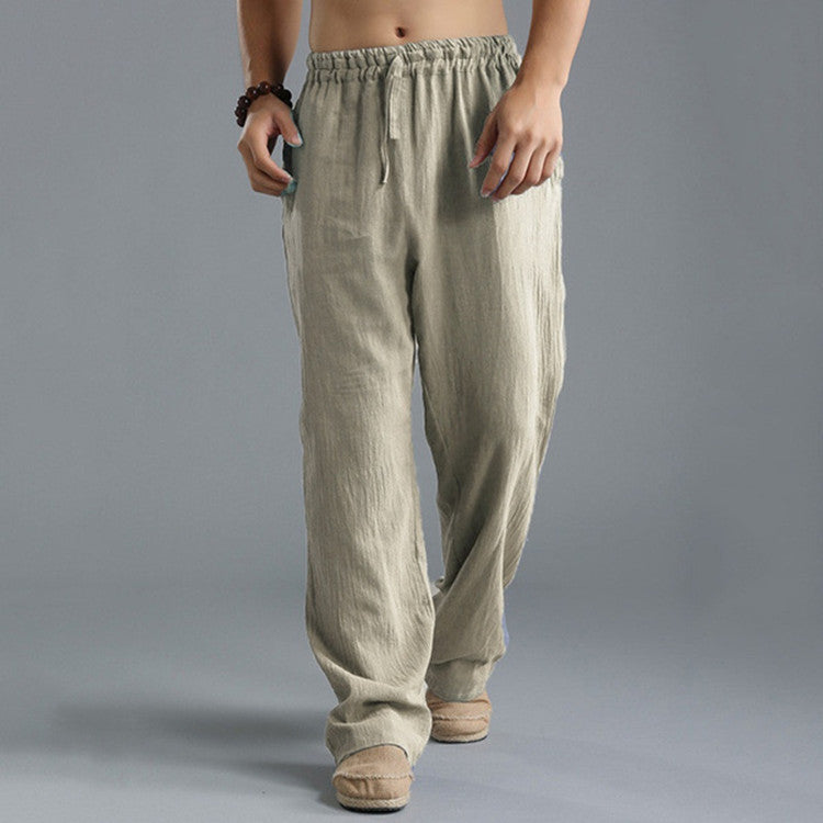 Men's Breathable Linen Loose Casual Sports Pants - 𝓢𝓱𝓸𝓹𝓵𝓮𝓬𝔂