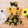 SUNFLOWER Printing Suit Romper Three-piece Suit - 𝓢𝓱𝓸𝓹𝓵𝓮𝓬𝔂