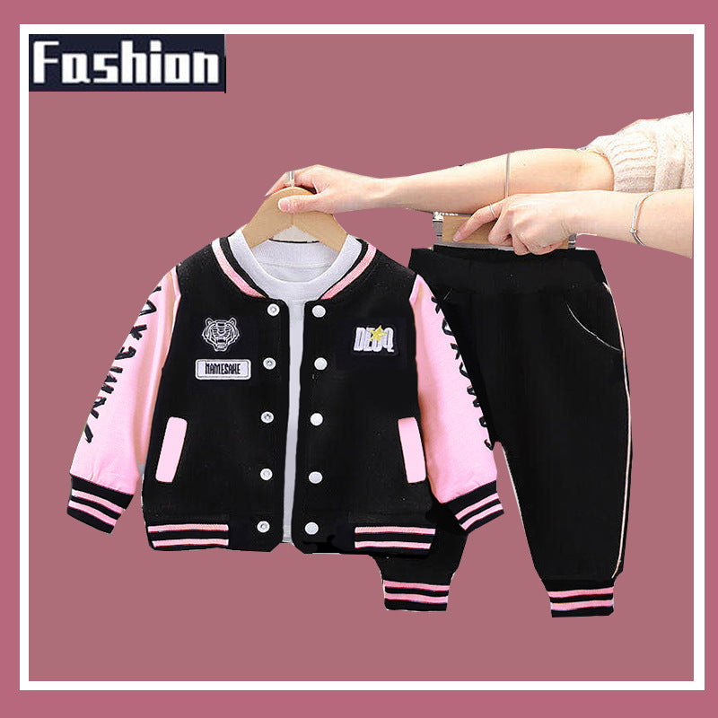 Boys Baseball Jacket Korean Two-piece Set - 𝓢𝓱𝓸𝓹𝓵𝓮𝓬𝔂