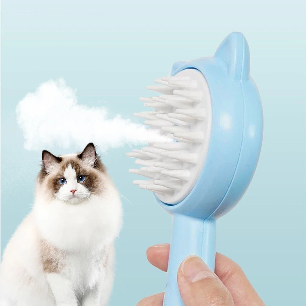 Hair Cleaning Brush With Mist Multifunctional Cat Grooming Brush Rechargeable Self Cleaning Slicker Brush For Pets Dogs & Catsb Pet Products - 𝓢𝓱𝓸𝓹𝓵𝓮𝓬𝔂