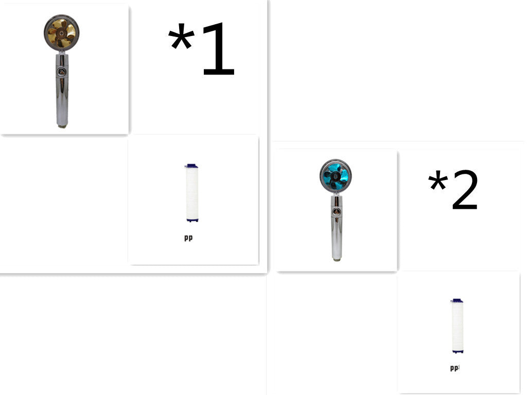 Shower Head Water Saving Flow 360 Degrees Rotating With Small Fan ABS Rain High Pressure Spray Nozzle Bathroom Accessories - 𝓢𝓱𝓸𝓹𝓵𝓮𝓬𝔂
