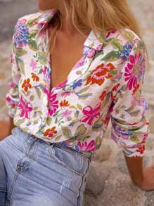 Women's Fashion Casual All-match Short-sleeved Shirt - 𝓢𝓱𝓸𝓹𝓵𝓮𝓬𝔂