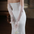 New Super Fairy White Lace Tulle Bride Photo Gloves - 𝓢𝓱𝓸𝓹𝓵𝓮𝓬𝔂