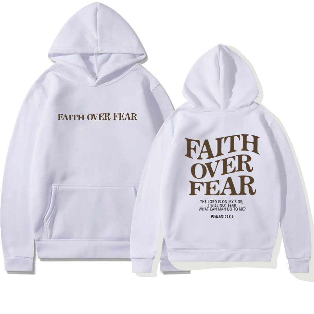 Faith Over Fear Christian Hoodie Christian Sweatshirt Jesus Hoodie Trendy Hoodie Bible Verse Shirt Unisex Aesthetic Clothes - 𝓢𝓱𝓸𝓹𝓵𝓮𝓬𝔂