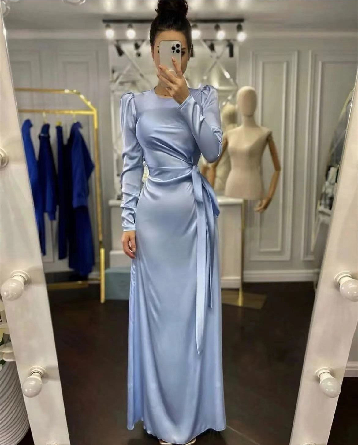 Beautiful Waist Fitting Irregular Dress - 𝓢𝓱𝓸𝓹𝓵𝓮𝓬𝔂