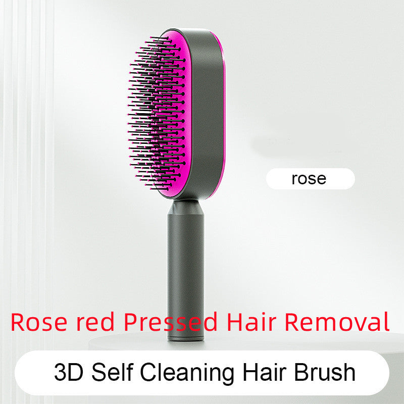 Self Cleaning Hair Brush For Women One-key Cleaning Hair Loss Airbag Massage Scalp Comb Anti-Static Hairbrush - 𝓢𝓱𝓸𝓹𝓵𝓮𝓬𝔂