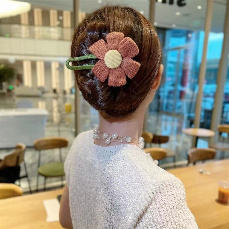 Large Cloth Flower Hairpin Hair Curling At The Back Of The Head High-end Mori Clip - 𝓢𝓱𝓸𝓹𝓵𝓮𝓬𝔂