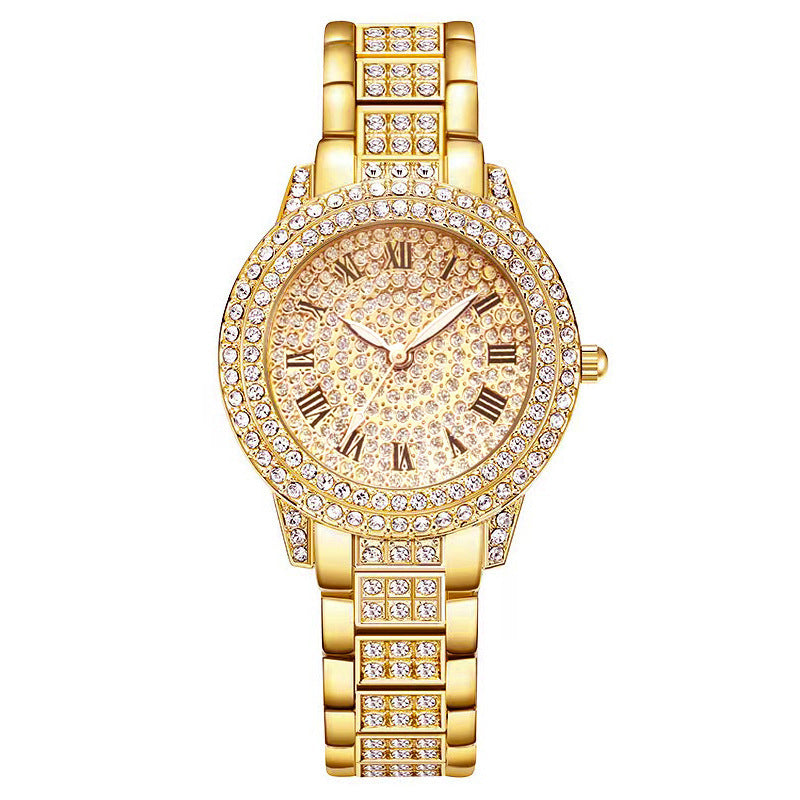 Women's Diamond Fashion Roman Quartz Watch Five-piece Set - 𝓢𝓱𝓸𝓹𝓵𝓮𝓬𝔂