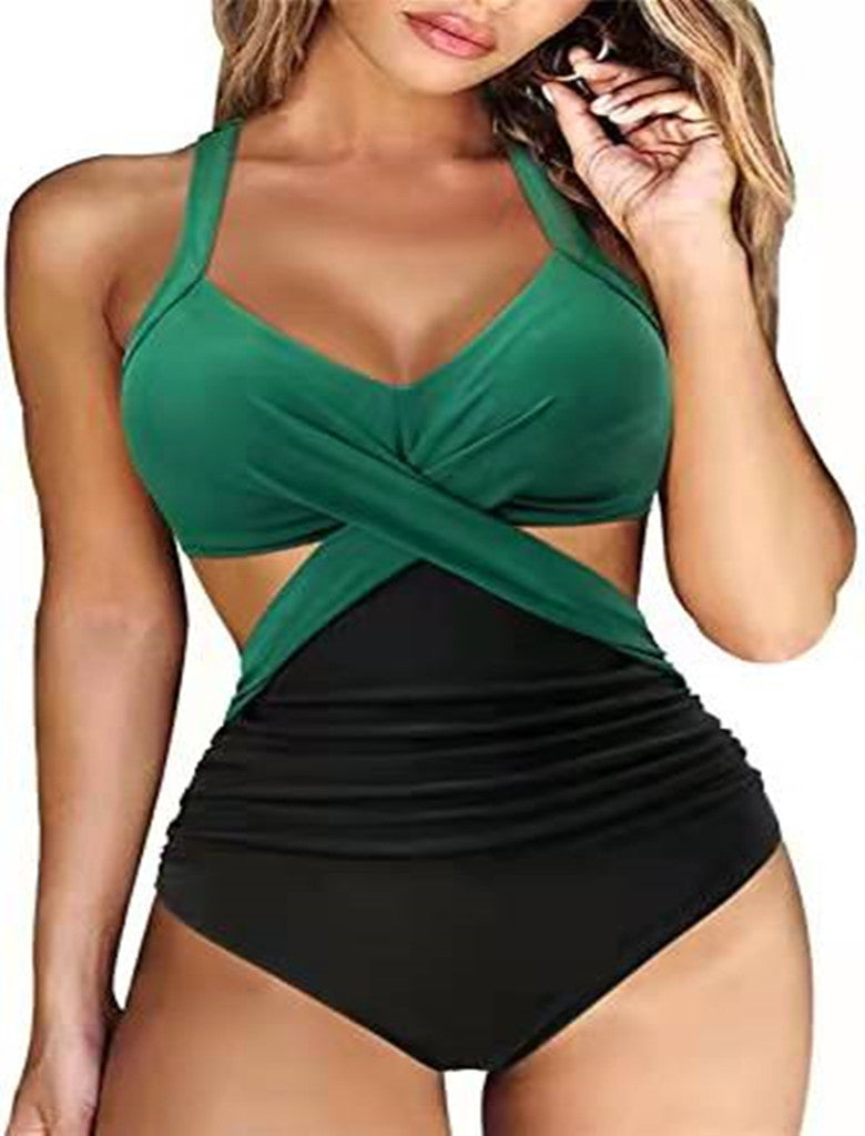 Cross Midriff Outfit Sexy Swimsuit Women - 𝓢𝓱𝓸𝓹𝓵𝓮𝓬𝔂