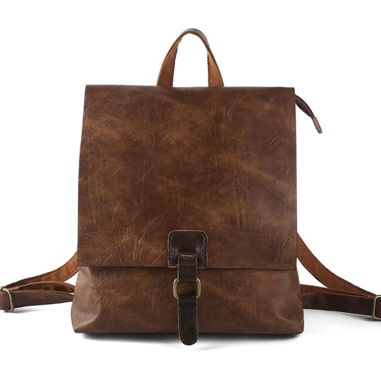 Retro Large Capacity Multifunctional Leather Backpackage - 𝓢𝓱𝓸𝓹𝓵𝓮𝓬𝔂