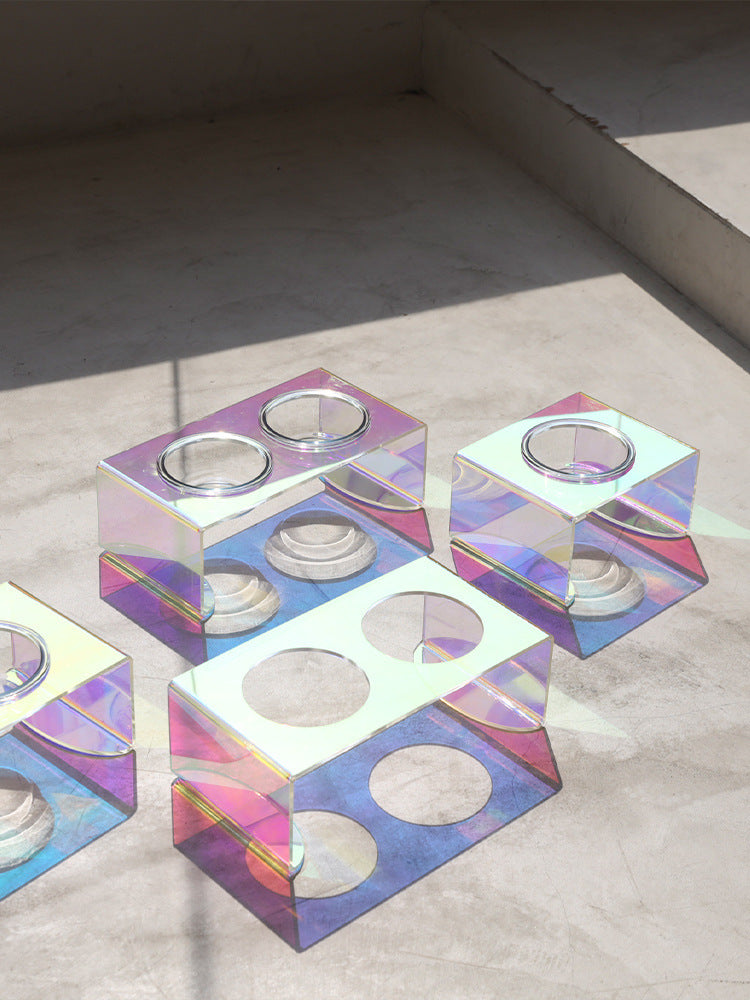 Acrylic Pet Dazzling Bowl Food Basin Small Dog - 𝓢𝓱𝓸𝓹𝓵𝓮𝓬𝔂