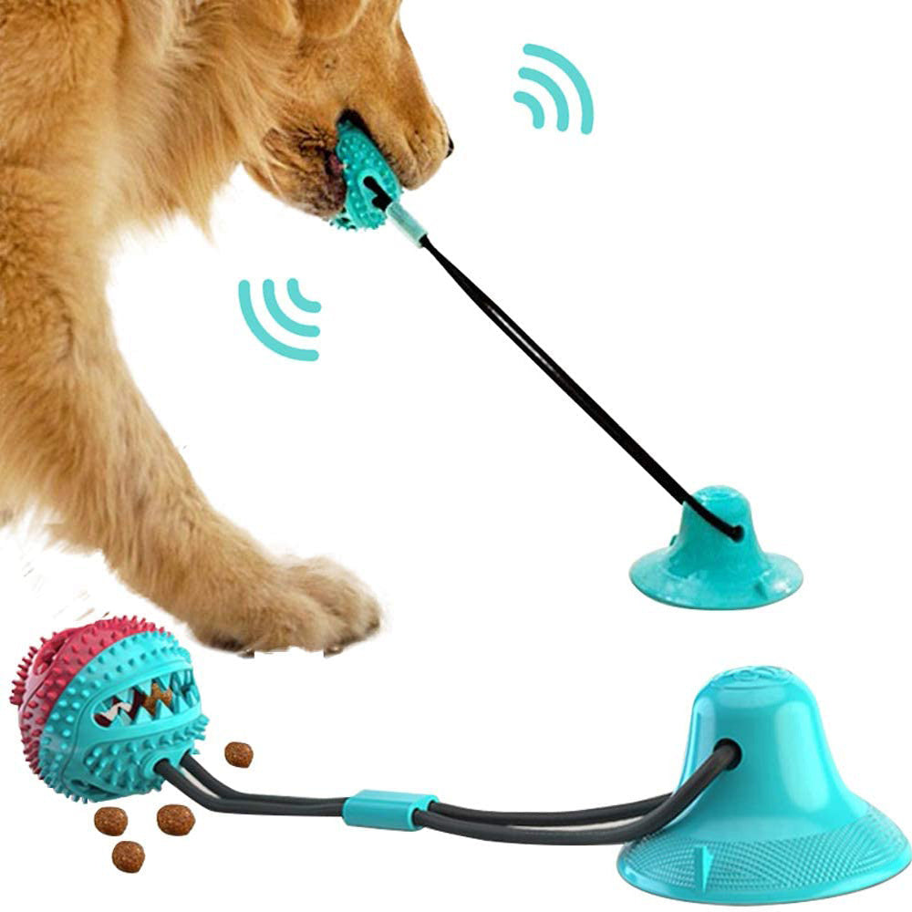 Dog Toys Silicon Suction Cup Tug Interactive Dog Ball Toy For Pet Chew Bite Tooth Cleaning Toothbrush Feeding Pet Supplies - 𝓢𝓱𝓸𝓹𝓵𝓮𝓬𝔂