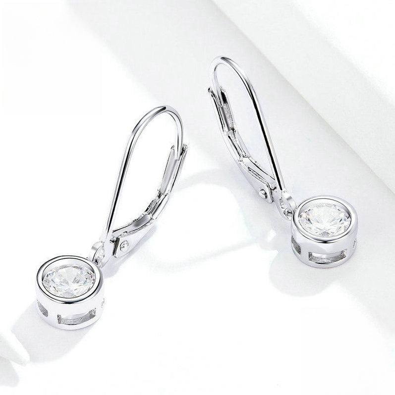 Women's Sterling Silver Zircon Earrings - 𝓢𝓱𝓸𝓹𝓵𝓮𝓬𝔂