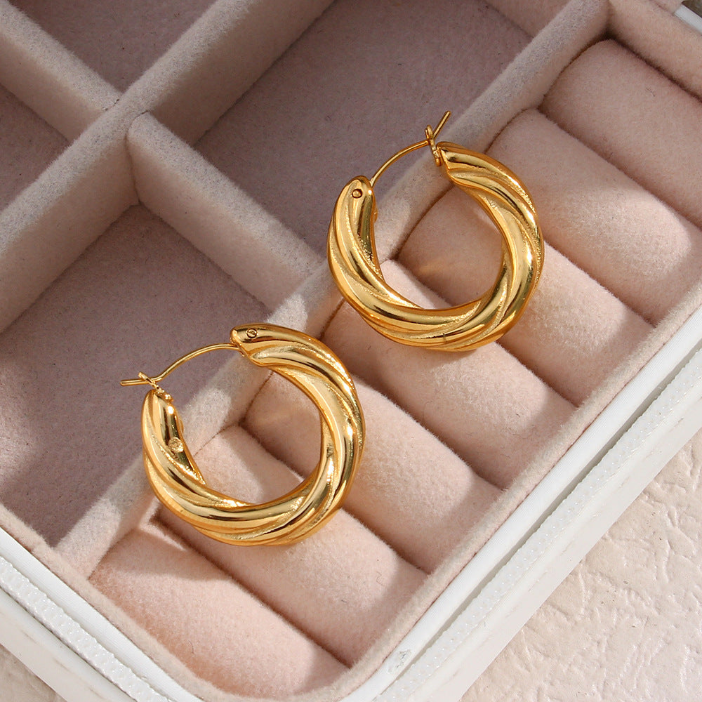 Denisse Twisted Hoop Earrings - 𝓢𝓱𝓸𝓹𝓵𝓮𝓬𝔂