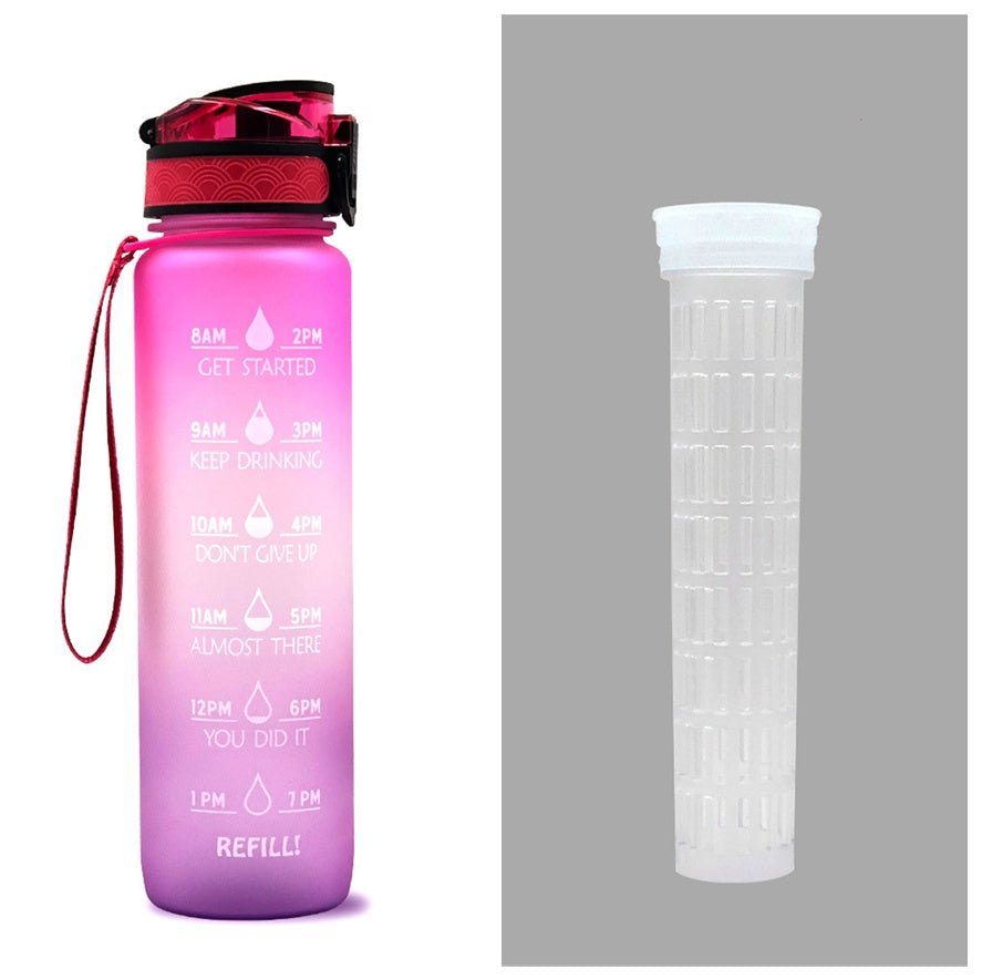 1L Tritan Water Bottle With Time Marker Bounce Cover Motivational Water Bottle Cycling Leakproof Cup For Sports Fitness Bottles - 𝓢𝓱𝓸𝓹𝓵𝓮𝓬𝔂