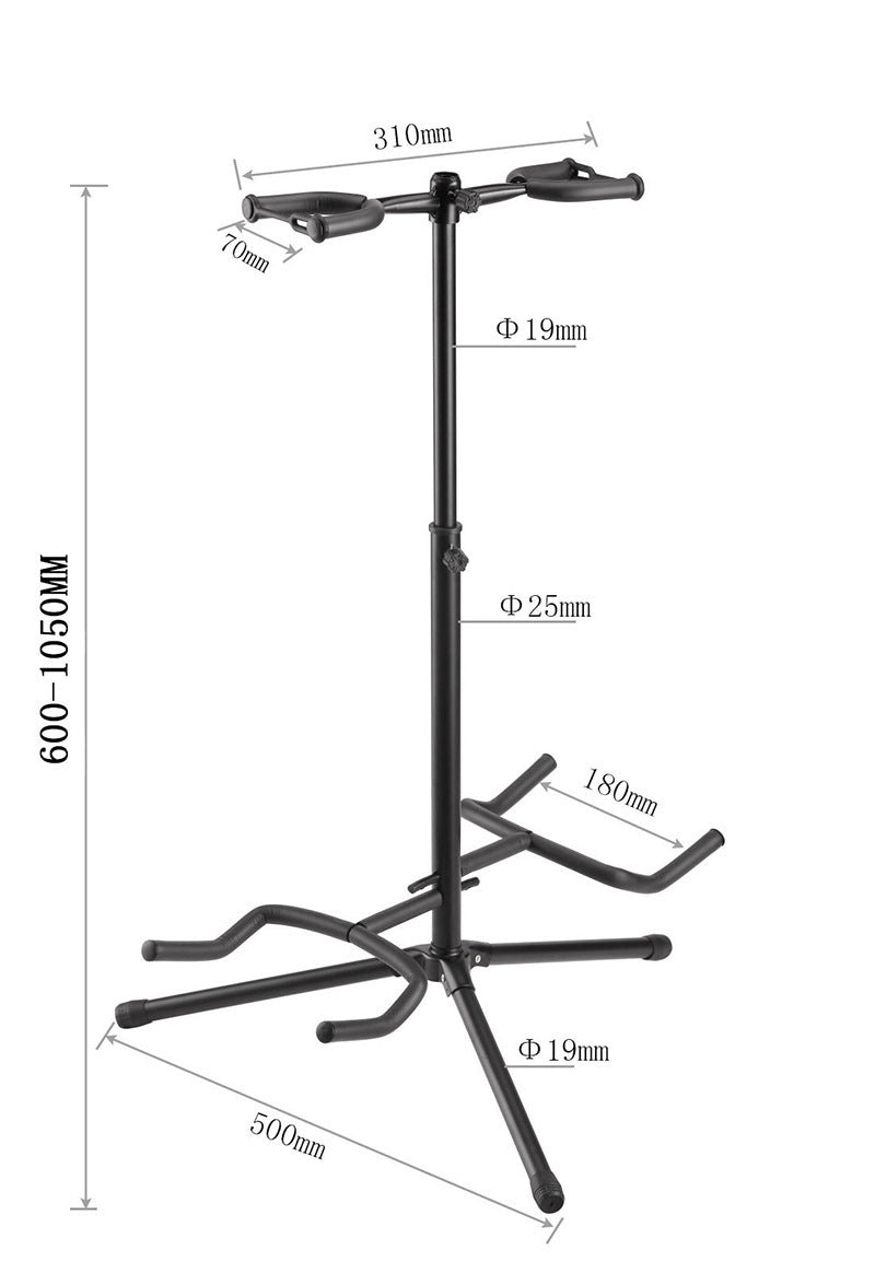 Vertical Double-headed Adjustable Guitar Stand