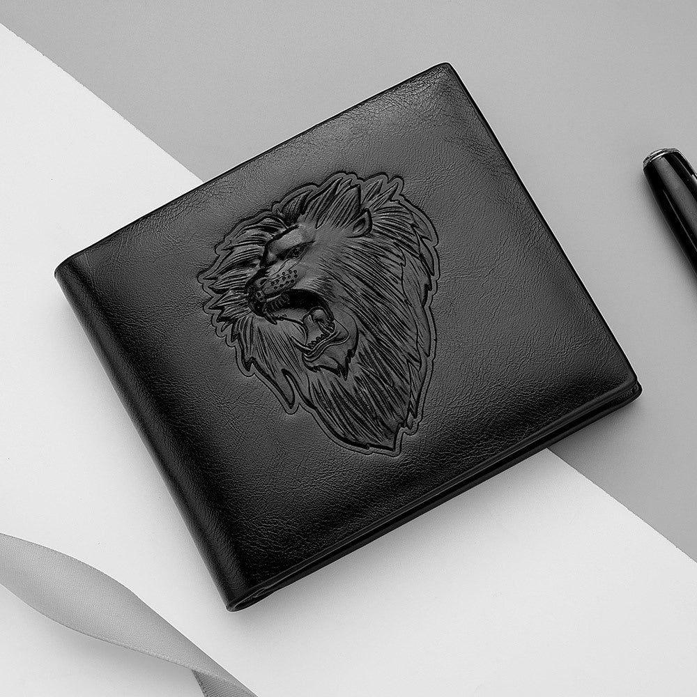 Men's Zipper Wallet Lion Embossed Pattern Animal - 𝓢𝓱𝓸𝓹𝓵𝓮𝓬𝔂