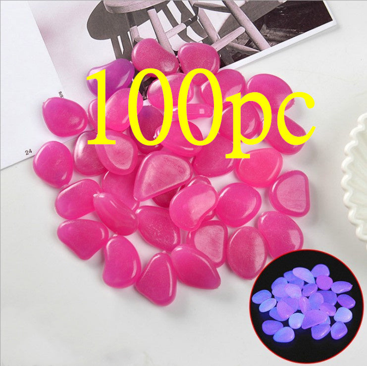 Luminous Stones Fluorescent Aquarium Pebbles Fish Tank Garden Luminous Stones