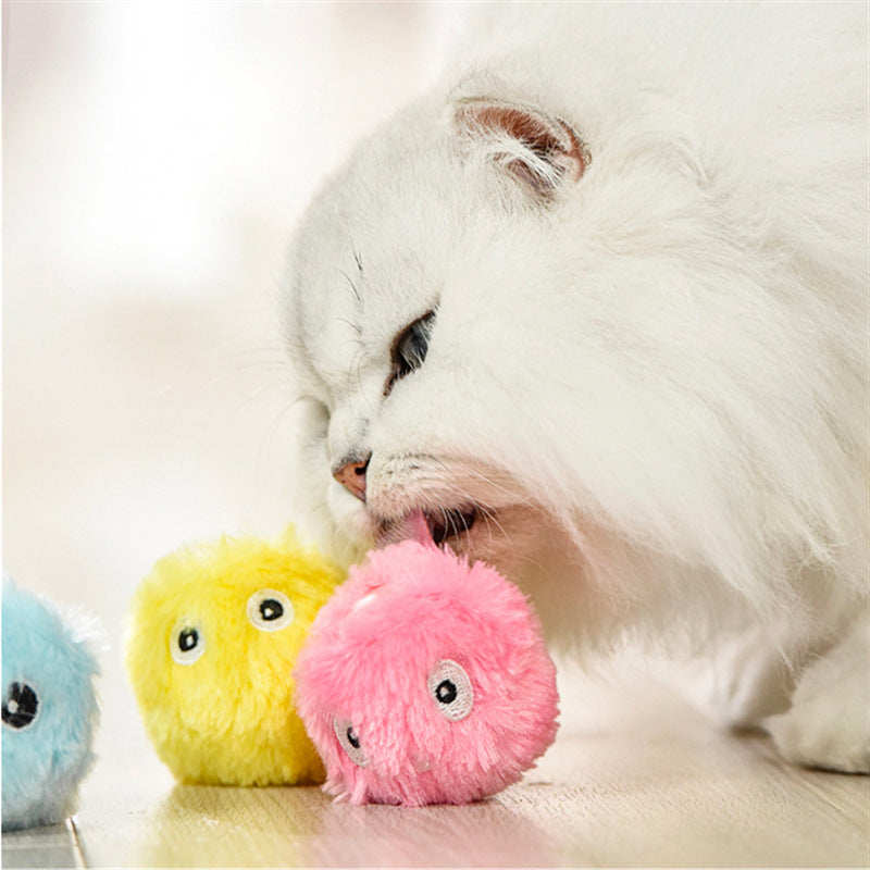 Kitty Calling Ball Toy Light-emitting Cat Teasing Ball Catnip Sound Molar Long Lasting Self-Hi Relieving Stuffy Dog Toy Pet Products - 𝓢𝓱𝓸𝓹𝓵𝓮𝓬𝔂