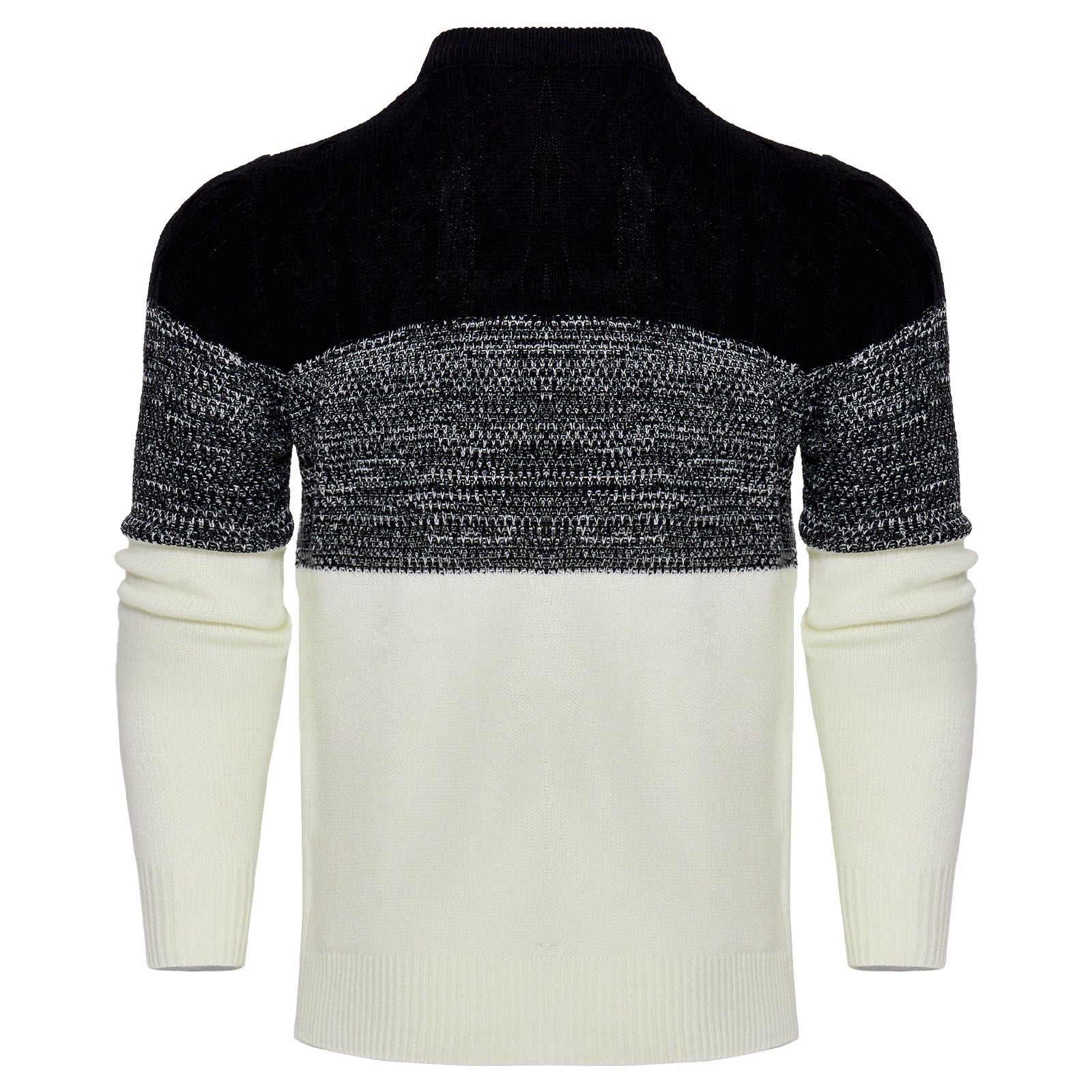 Men's Casual Color Block Long Sleeve Cable Knit Pullover Sweater - 𝓢𝓱𝓸𝓹𝓵𝓮𝓬𝔂