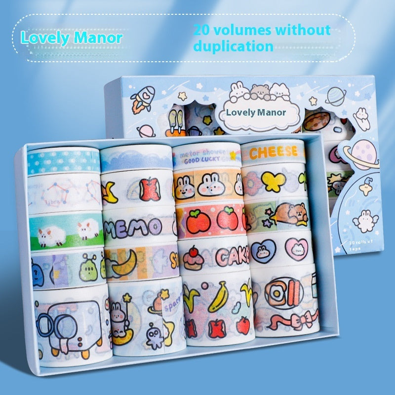 Cute Cartoon Journal Stickers And Paper Adhesive Tape Film Female