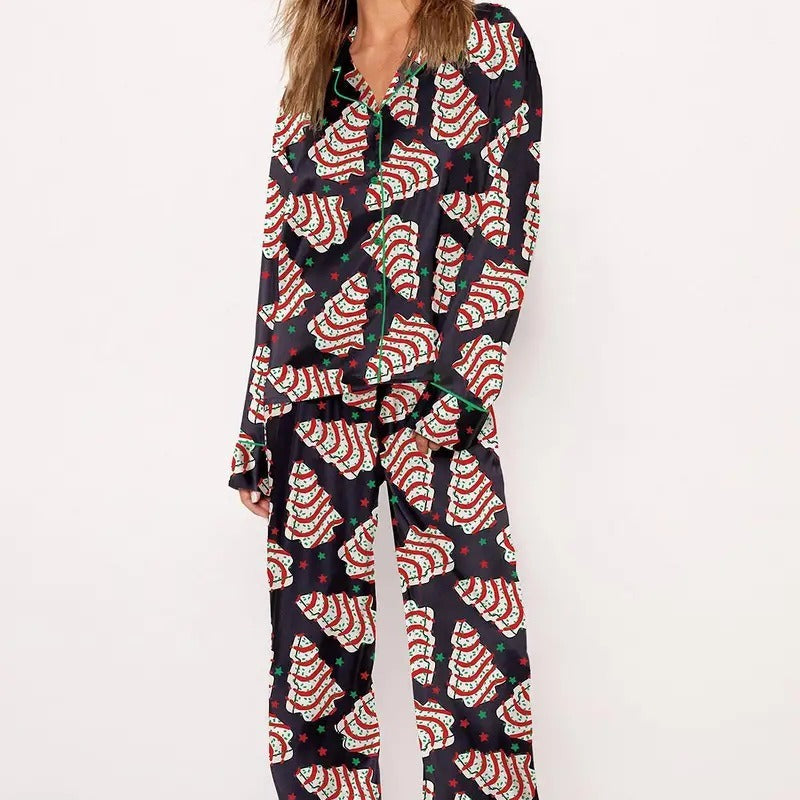 Casual Plus Size Temperament Christmas Tree Printing Suit - 𝓢𝓱𝓸𝓹𝓵𝓮𝓬𝔂