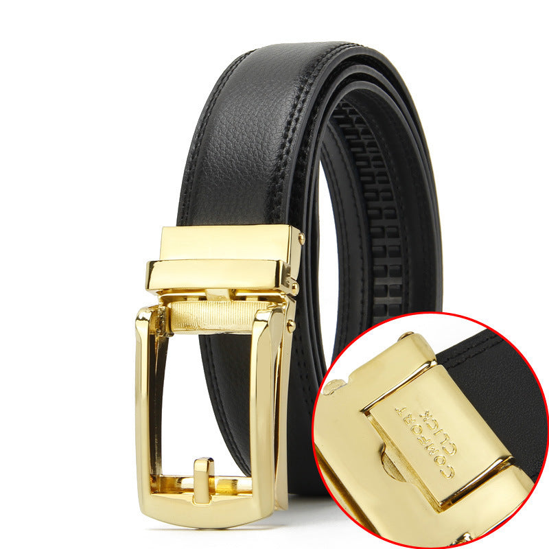Two-layer Cowhide Fake Needle Automatic Buckle Men's Special Belt - 𝓢𝓱𝓸𝓹𝓵𝓮𝓬𝔂