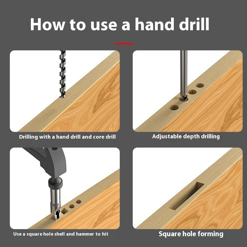 Square Hole Drill Bit Woodworking Tool Square Tapper - 𝓢𝓱𝓸𝓹𝓵𝓮𝓬𝔂