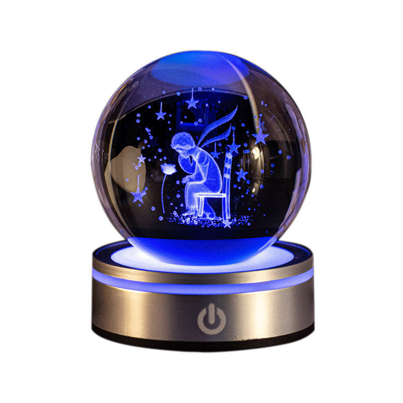 Creative 3D Inner Carving Luminous Crystal Ball Colorful Gradient Small Night Lamp Home Decorations Gifts Selection - 𝓢𝓱𝓸𝓹𝓵𝓮𝓬𝔂