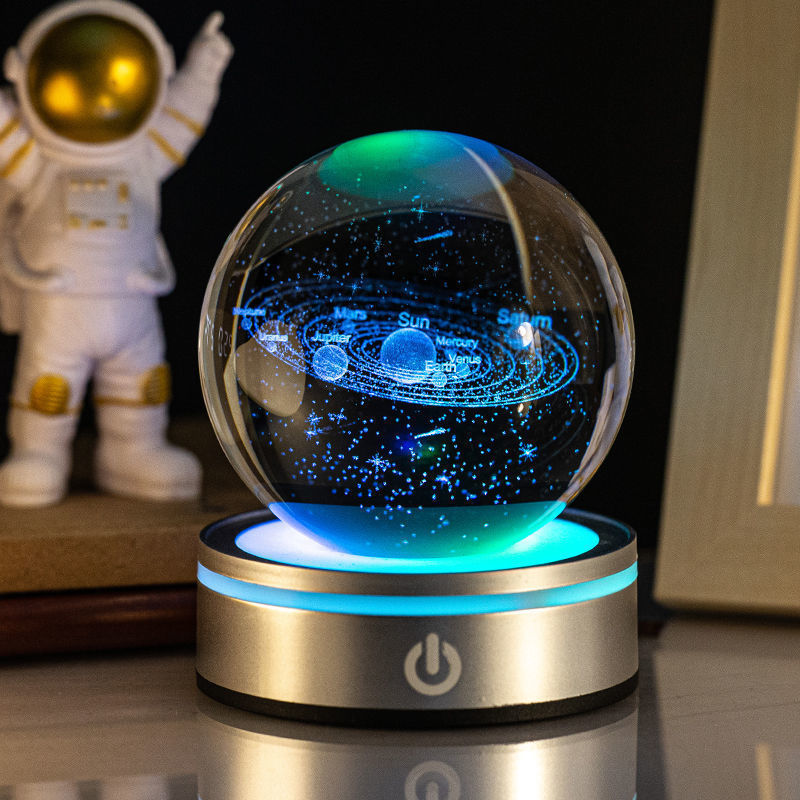 Creative 3D Inner Carving Luminous Crystal Ball Colorful Gradient Small Night Lamp Home Decorations Gifts Selection - 𝓢𝓱𝓸𝓹𝓵𝓮𝓬𝔂