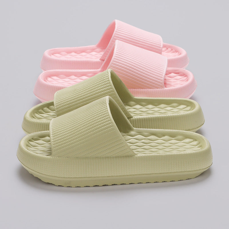 Summer EVA Slippers Solid Color Rhombus Stripe Anti-slip Slippers New Women's Home Shoes - 𝓢𝓱𝓸𝓹𝓵𝓮𝓬𝔂
