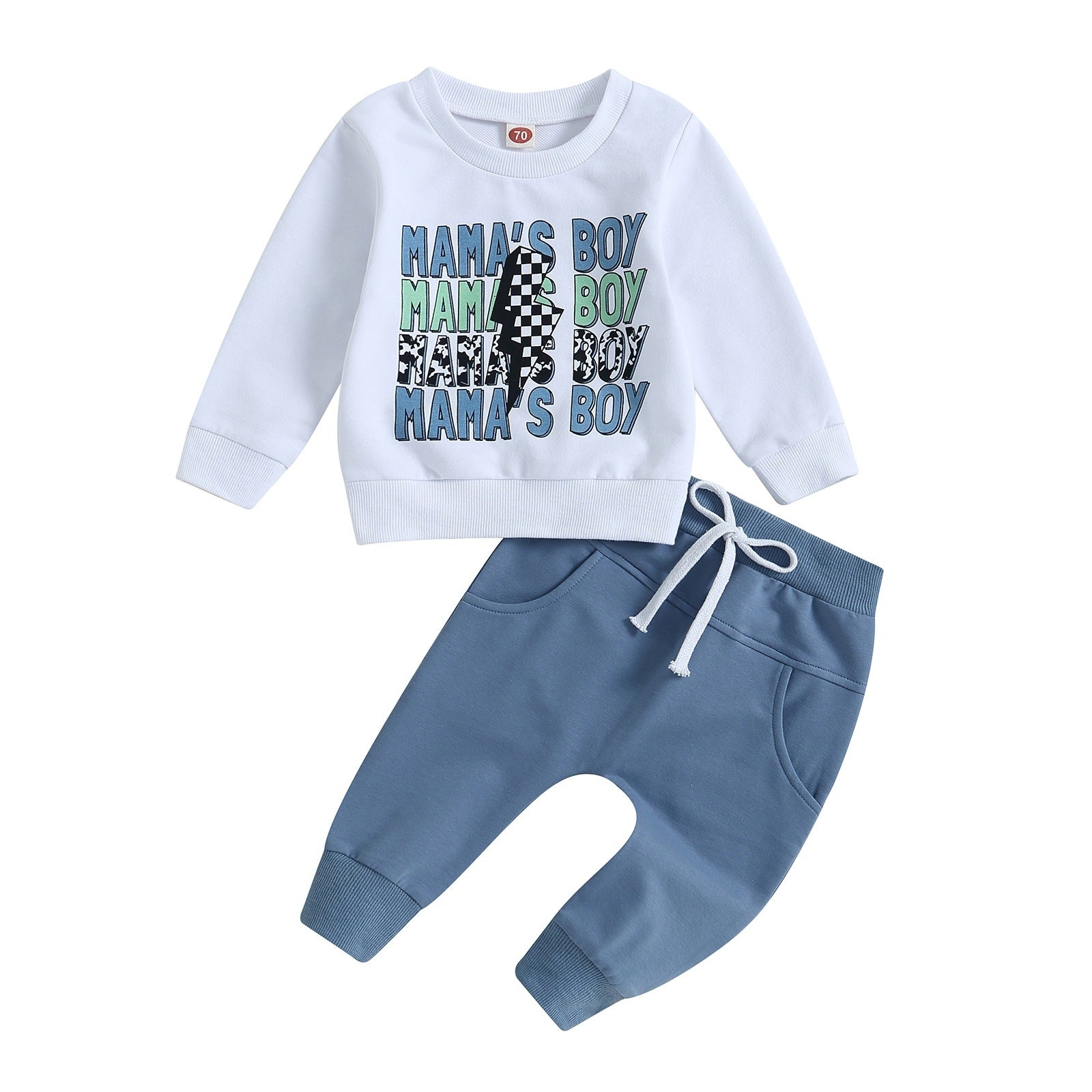 Casual Boy Letter Floral Print Long Sleeve Pullover Trousers Suit - 𝓢𝓱𝓸𝓹𝓵𝓮𝓬𝔂