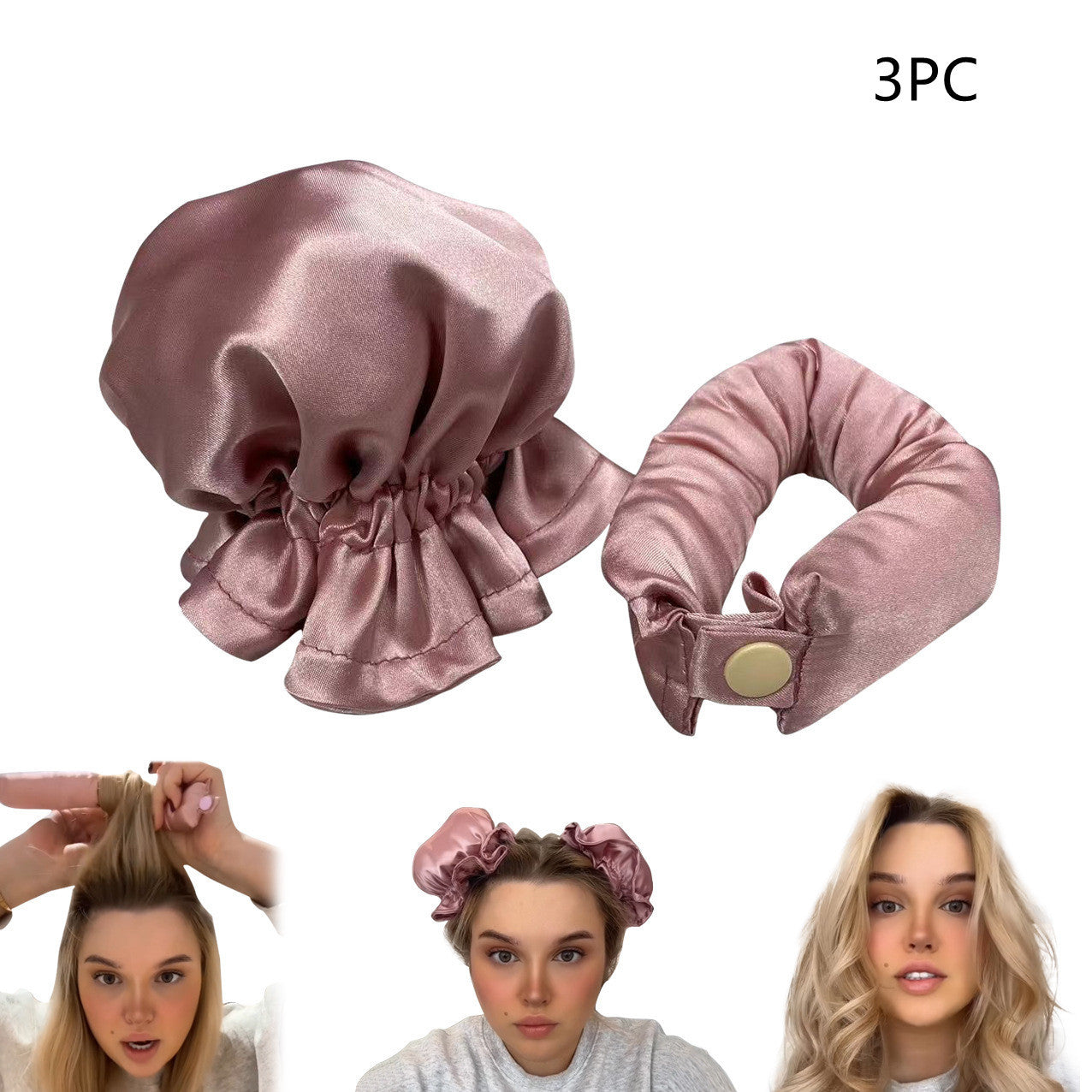 New Heatless Curl Stick With Cloth Cover Cute Ball Head Hair Curler Headband Hair Rollers Wave Form Curling Rod Hair Style Tools Gadgets - 𝓢𝓱𝓸𝓹𝓵𝓮𝓬𝔂