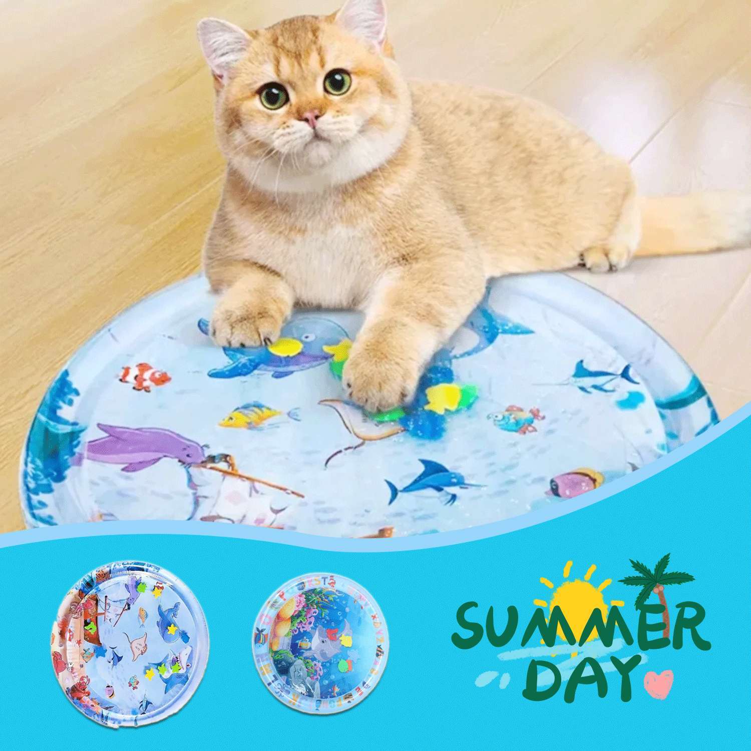 Summer Cooling Pet Water Bed Cushion Ice Pad Dog Sleeping Square Mat For Puppy Dogs Cats Pet Kennel Cool Cold - 𝓢𝓱𝓸𝓹𝓵𝓮𝓬𝔂