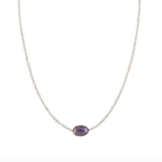 Artistic Vintage Bead Necklace Natural Freshwater Pearl