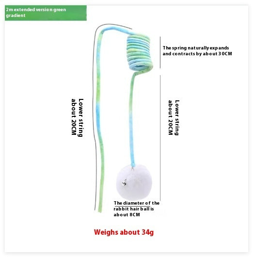 Cat Toy Self-Hi Sucker Spring Rabbit Hair Ball Interactive Play Pet Supplies Interactive Toys - 𝓢𝓱𝓸𝓹𝓵𝓮𝓬𝔂