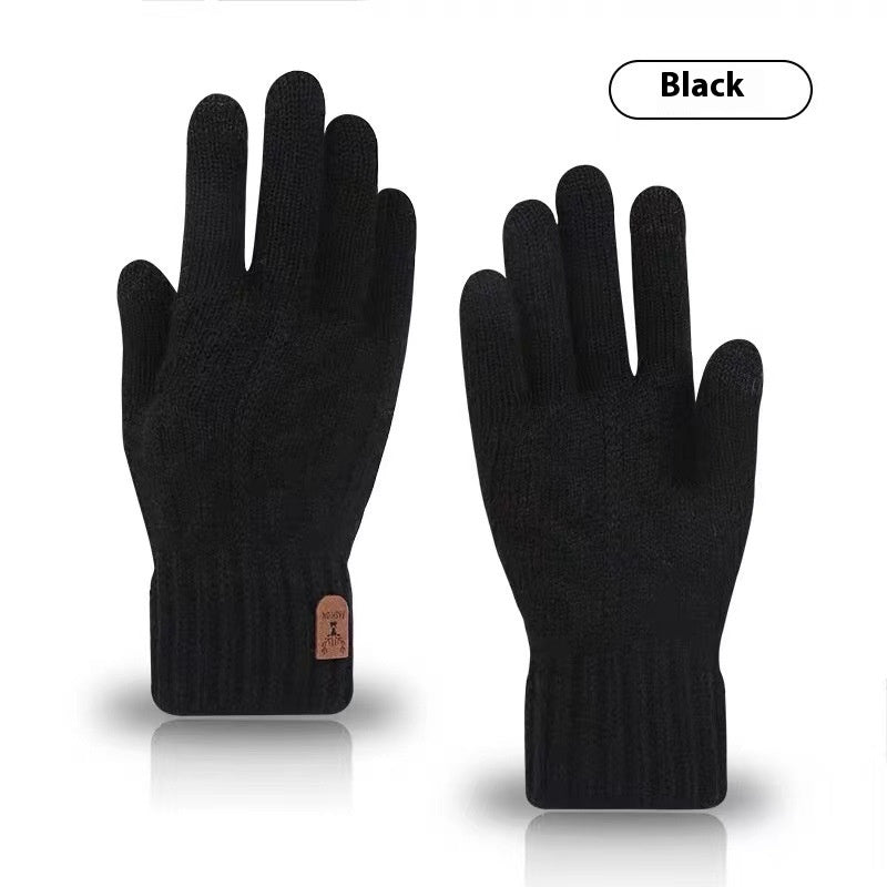 Driving And Riding Cold-proof Woolen Knitted Gloves Man - 𝓢𝓱𝓸𝓹𝓵𝓮𝓬𝔂
