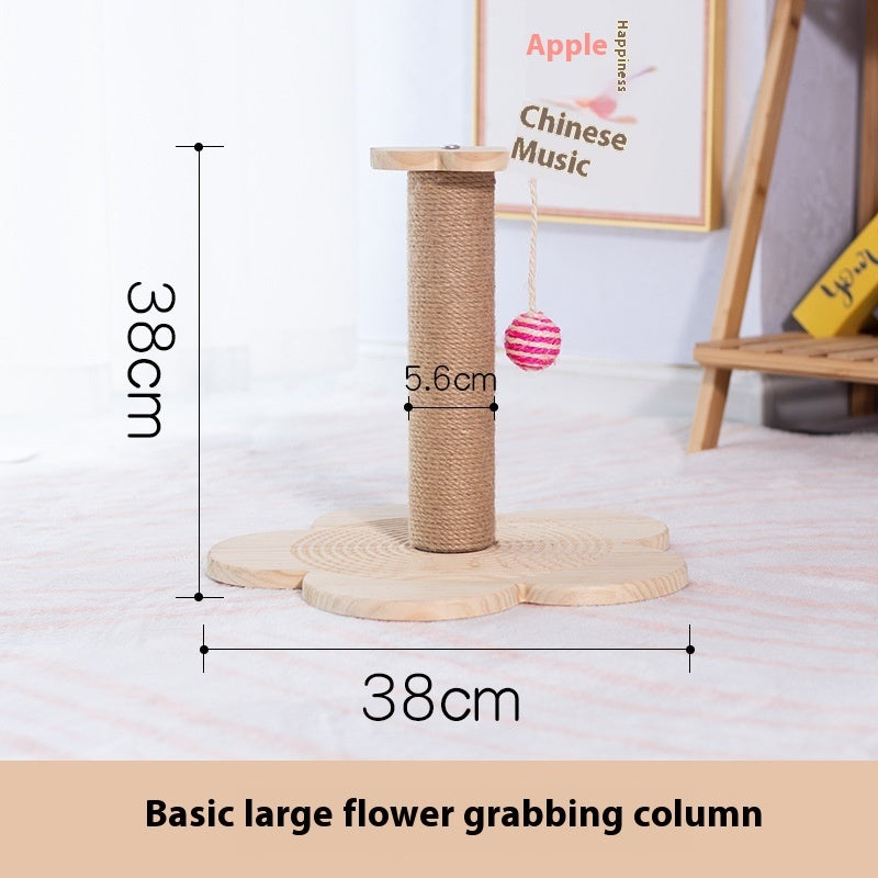 Solid Wood Cat Turntable Scratching Post Durable Toy - 𝓢𝓱𝓸𝓹𝓵𝓮𝓬𝔂
