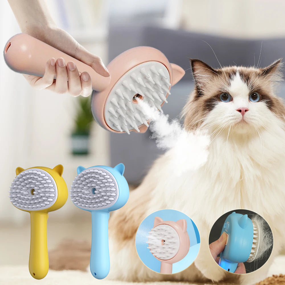 Hair Cleaning Brush With Mist Multifunctional Cat Grooming Brush Rechargeable Self Cleaning Slicker Brush For Pets Dogs & Catsb Pet Products - 𝓢𝓱𝓸𝓹𝓵𝓮𝓬𝔂