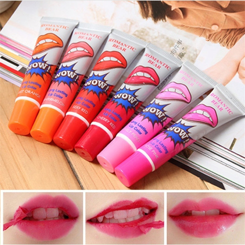 Amazing 6 Colors Peel Off Liquid Lipstick Waterproof Long Lasting Lip Gloss Mask Moisturizer Makeup Tear Pull Lip Lint Cosmetic - 𝓢𝓱𝓸𝓹𝓵𝓮𝓬𝔂