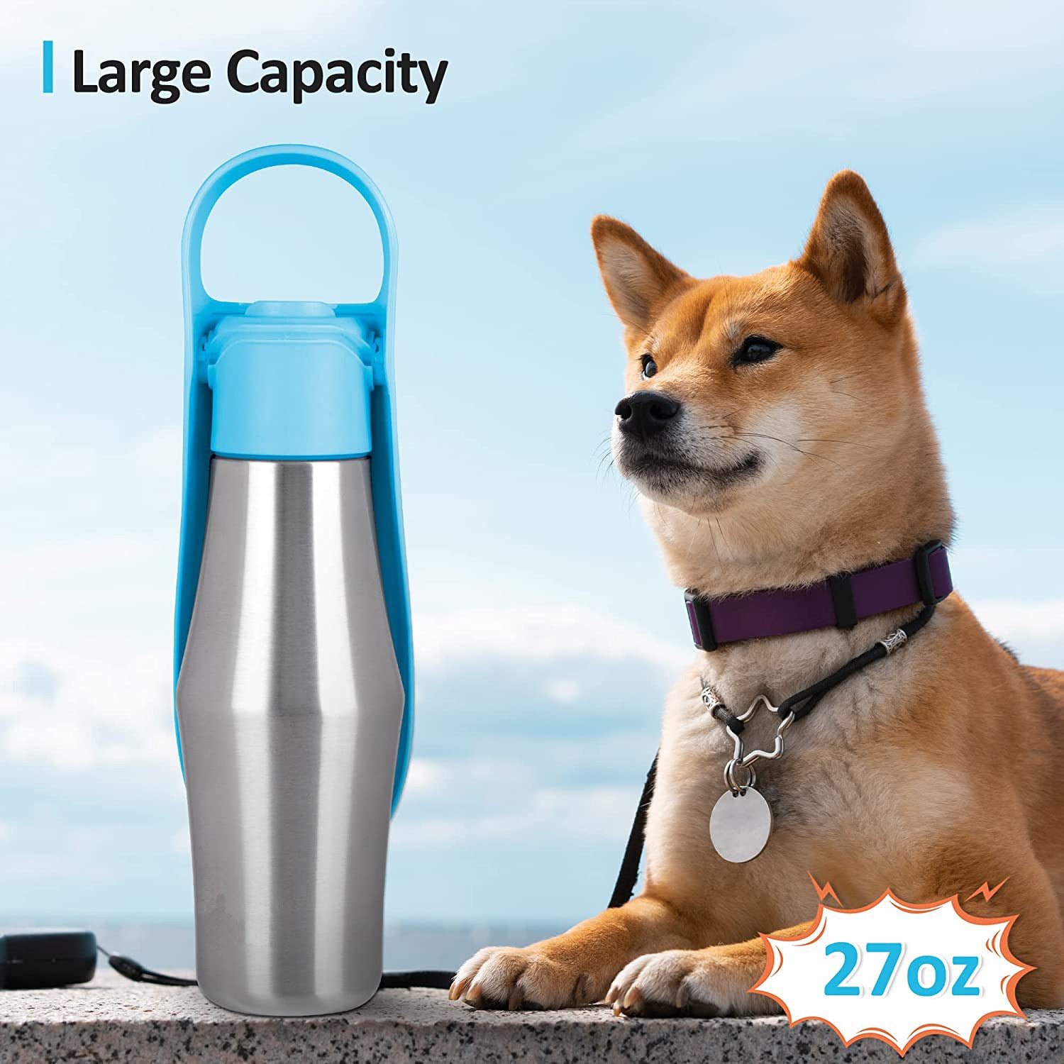 New Portable Pet Dog Water Bottle Soft Silicone Leaf Design For Dog Pets Outdoor Travel Drinking Bowls Water Dispenser - 𝓢𝓱𝓸𝓹𝓵𝓮𝓬𝔂
