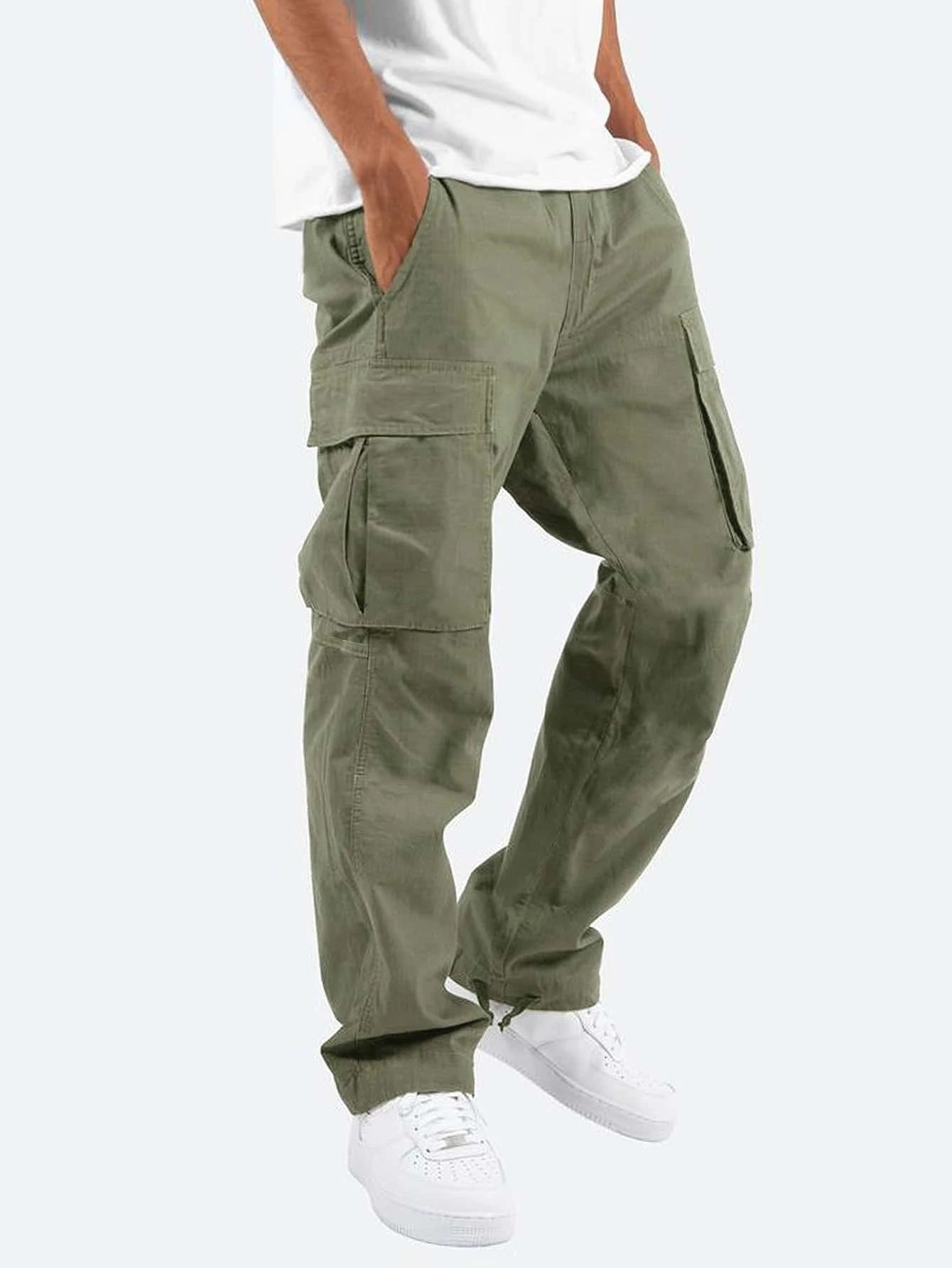 Men's Workwear Drawstring Multi-pocket Casual Pants - 𝓢𝓱𝓸𝓹𝓵𝓮𝓬𝔂