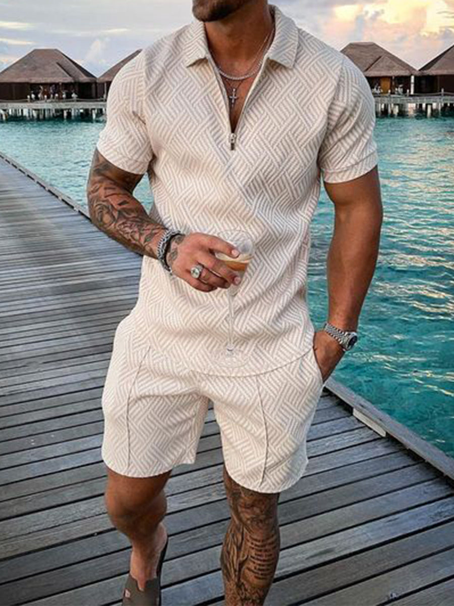 New Men's Summer Short Sleeve Shorts Casual Suit - 𝓢𝓱𝓸𝓹𝓵𝓮𝓬𝔂